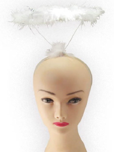 Aureola de plumas blancas