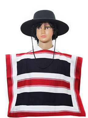 poncho rojo huaso